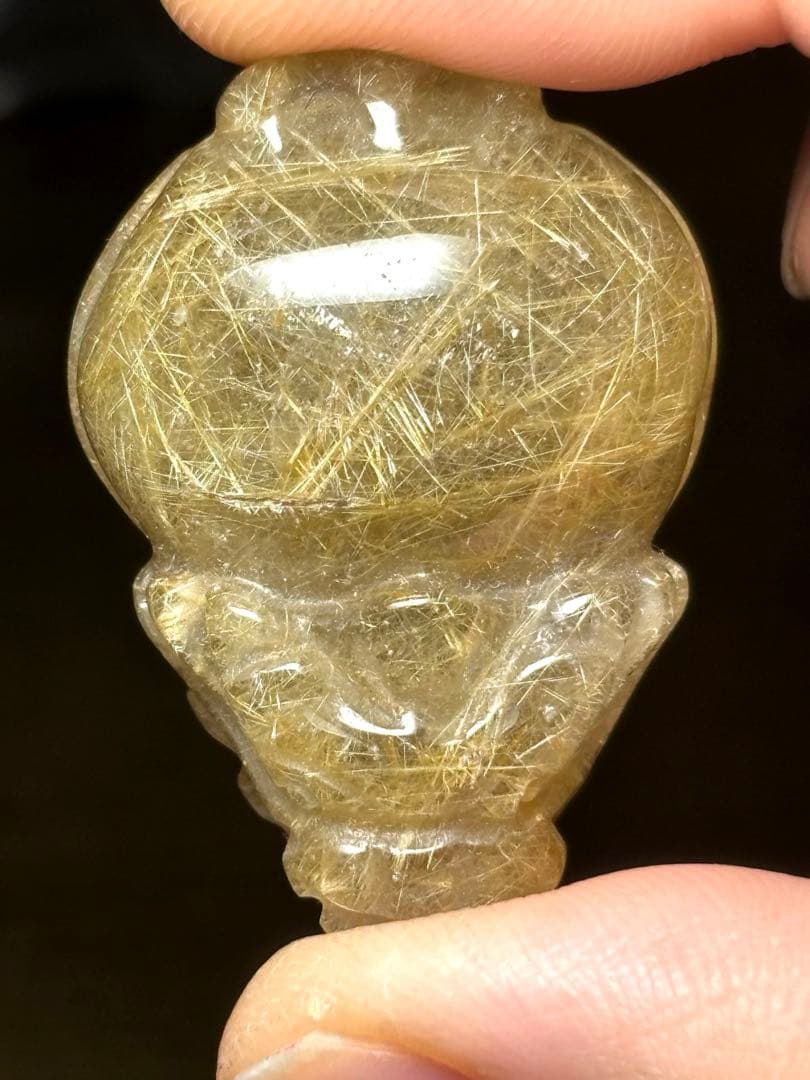 【新入荷】タイチンルチル（シャンパンカラー）貔貅　置物　（新品未使用）金運最強