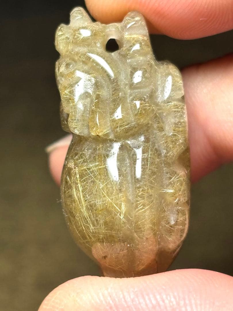 【新入荷】タイチンルチル（シャンパンカラー）貔貅　置物　（新品未使用）金運最強