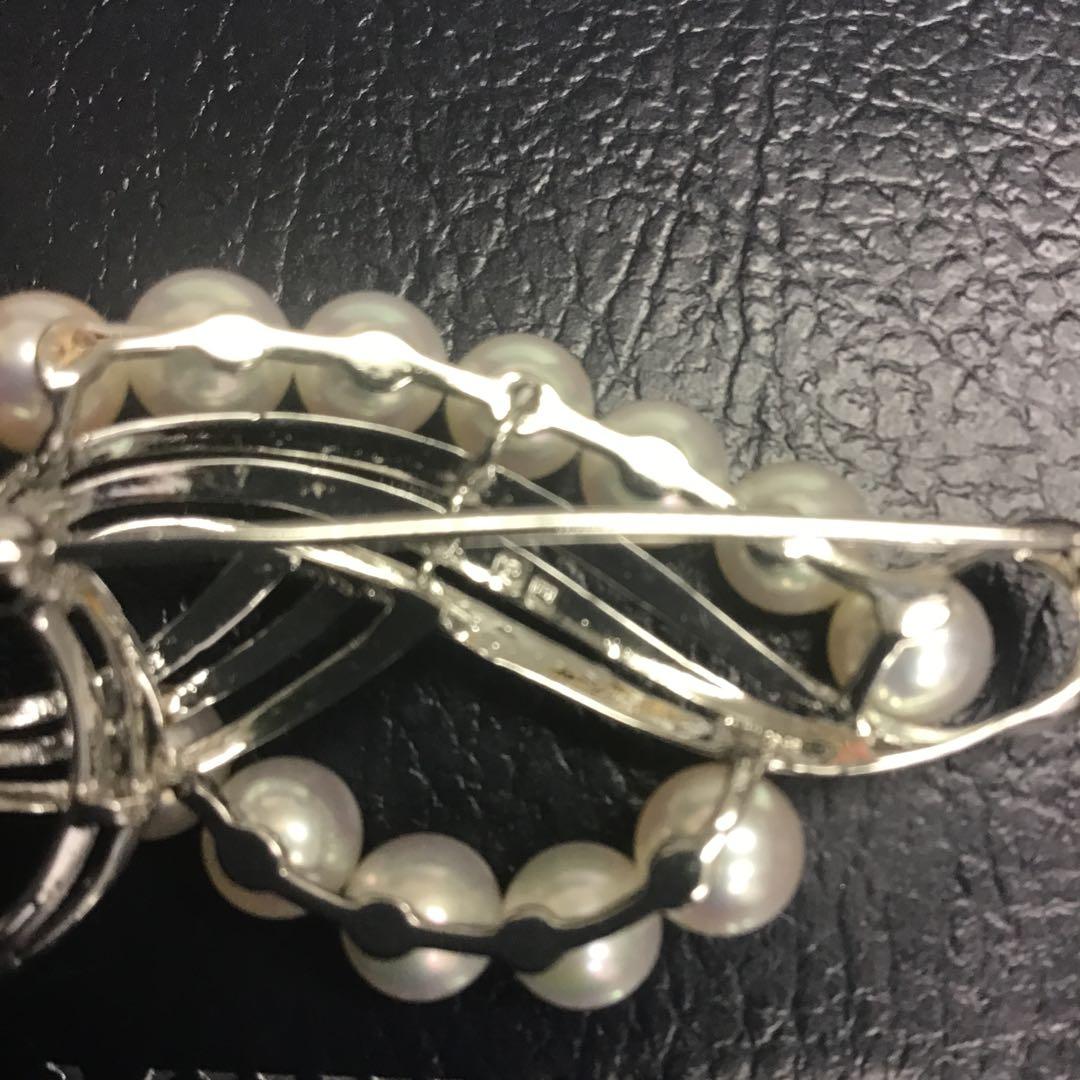 美品　MIKIMOTO ミキモト SIV真珠 ブローチ