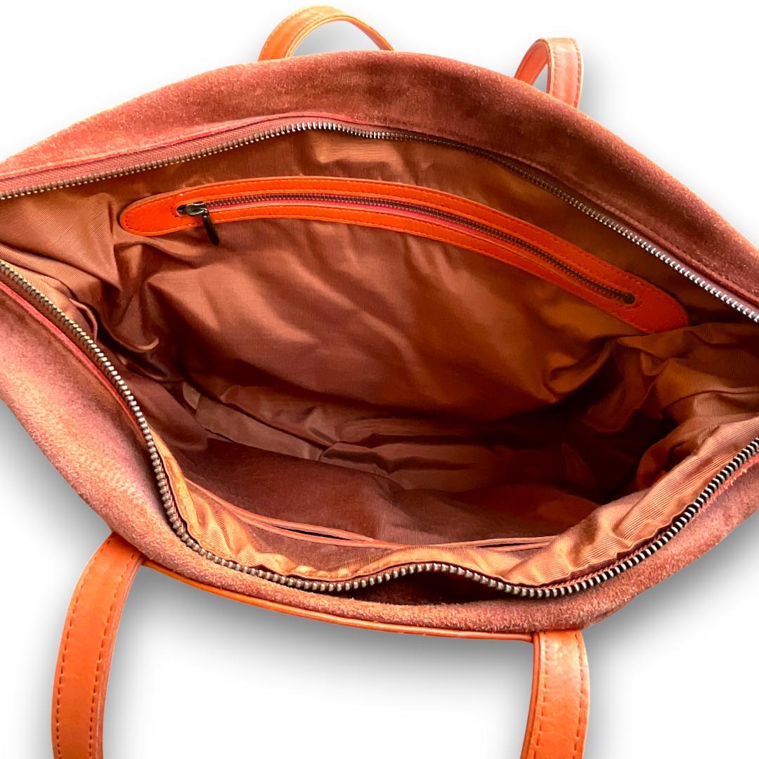 ヨーガンレール　トートバック　ハンドバック　ビジネスバック　がま口　オレンジ