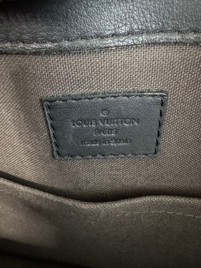 【ジャンク品】ルイヴィトン タダオPM ダミエアンフィニ ブラック レザー