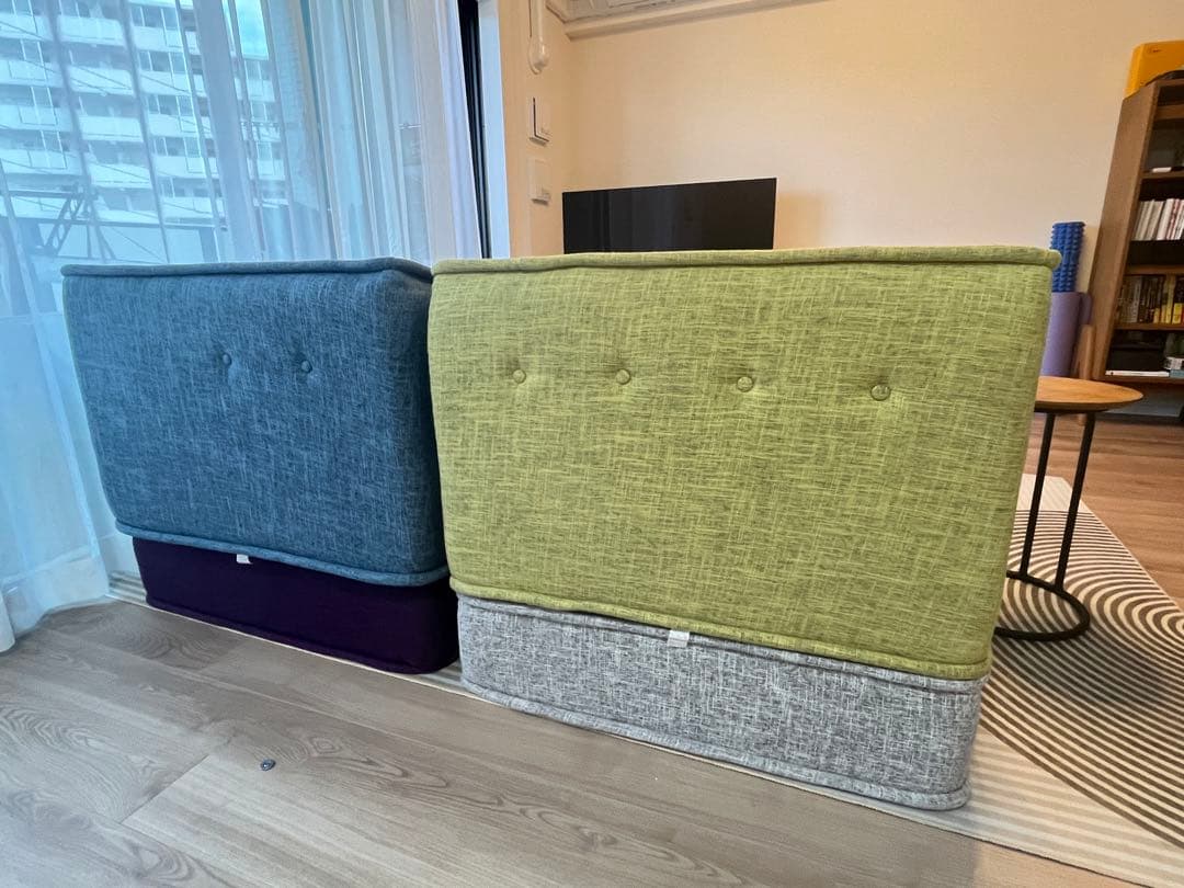 ※みゃさん専用※yogiboモジュ　2人掛けソファ（4点セット）→引き取りも可