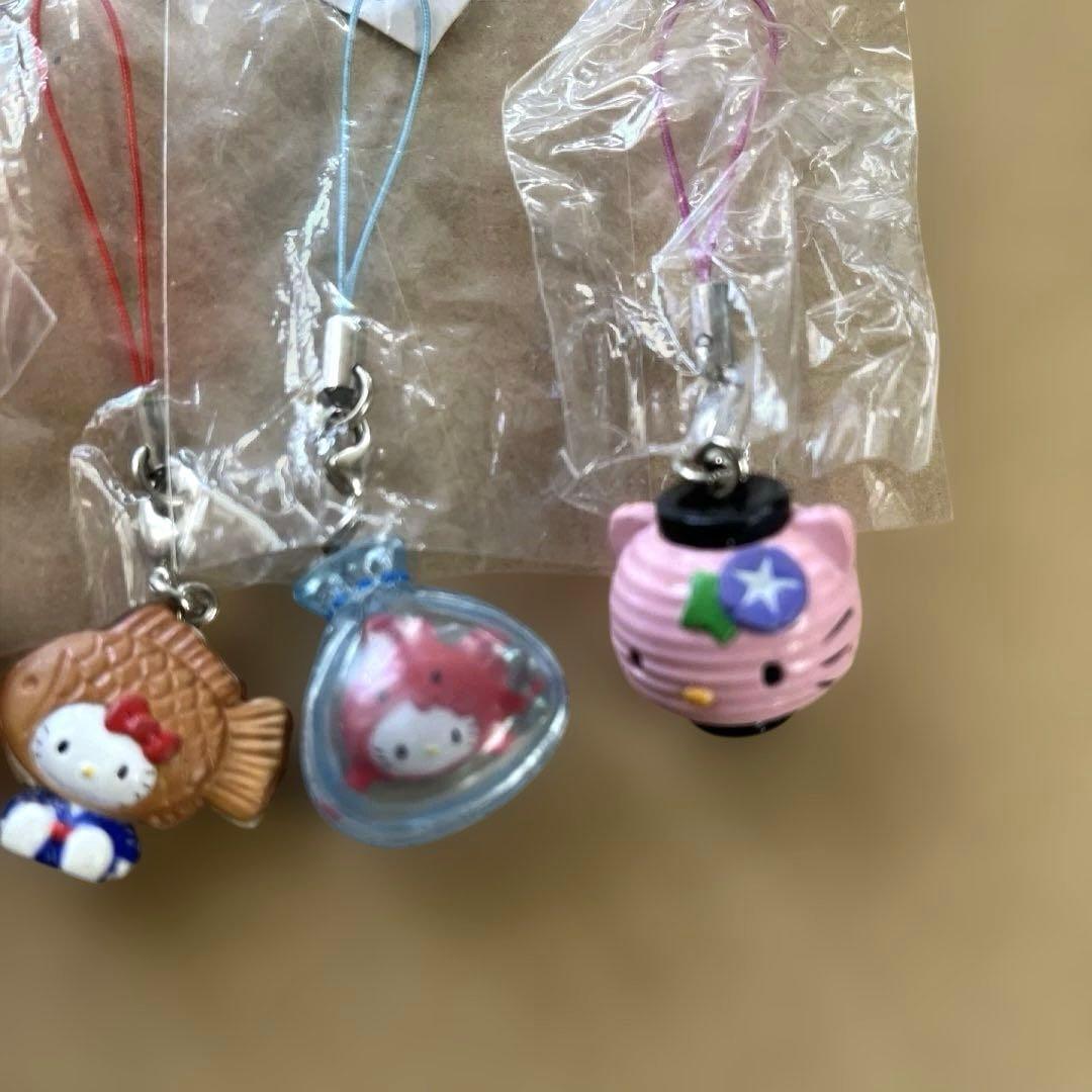 新品❤️ストラップ　キティ　風鈴　たい焼き 提灯　金魚　平成　レトロ　激レア