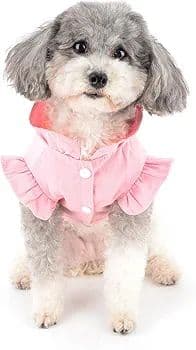 犬服 犬用 デニム ハーネス ワンピース 夏 小型犬 散歩用 ピンク XXL