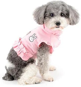 犬服 犬用 デニム ハーネス ワンピース 夏 小型犬 散歩用 ピンク XXL