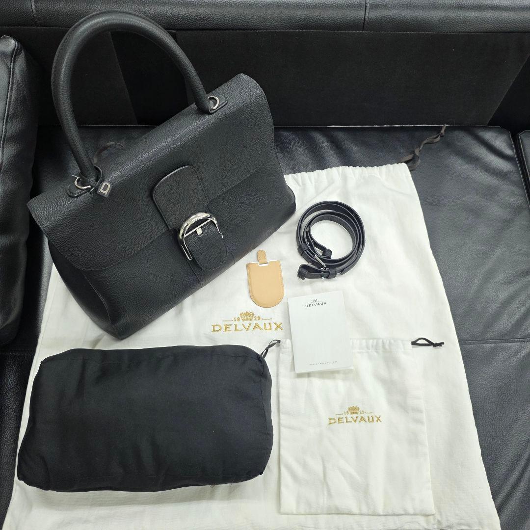 【定価110万円】DELVAUX ブリヨン MM ロデオ　カーフ　ブラック　現行