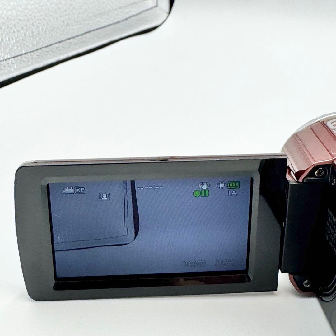 【美品】JVC GZ-E66-R ビデオカメラ フルHD 光学40倍ズーム