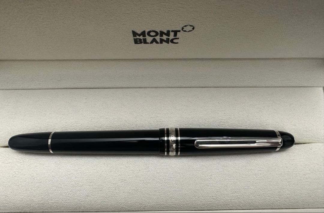 [美品]モンブラン万年筆 4810 マイスターシュテュック プラチナ クラシック