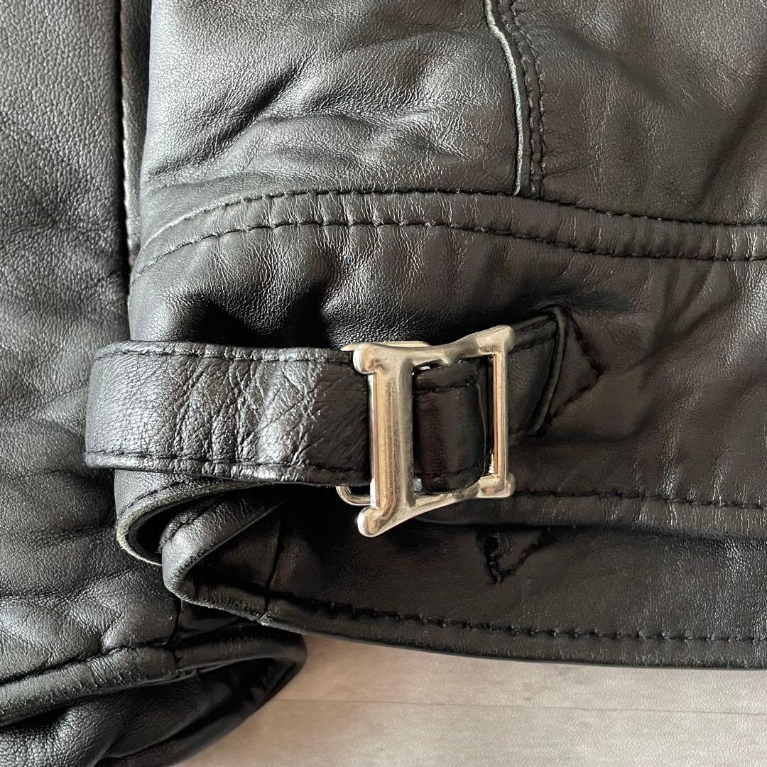 コ*ン様 国内正規品★ナノユニバース シープスキンレザー シングルライダースジャ