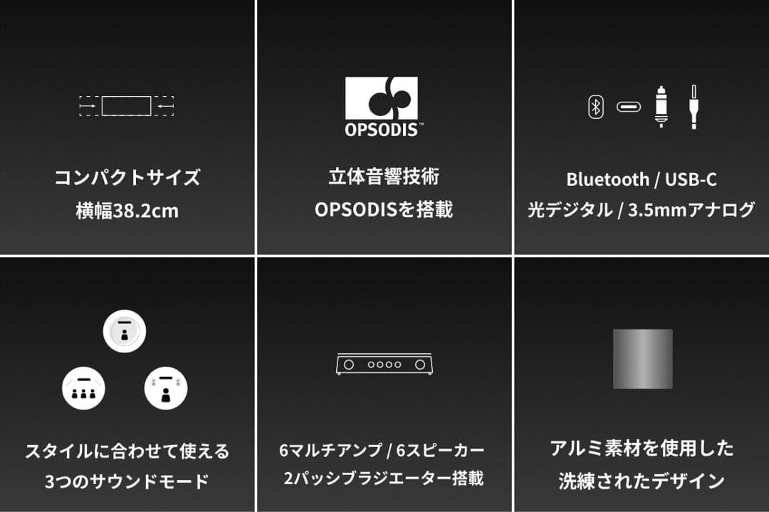 ワイヤレススピーカー OPSODIS 1 ブラック