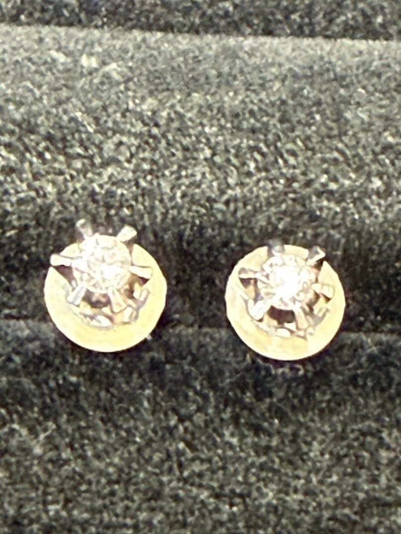 PT900 ダイヤ ピアス 0.142ct 1.0g