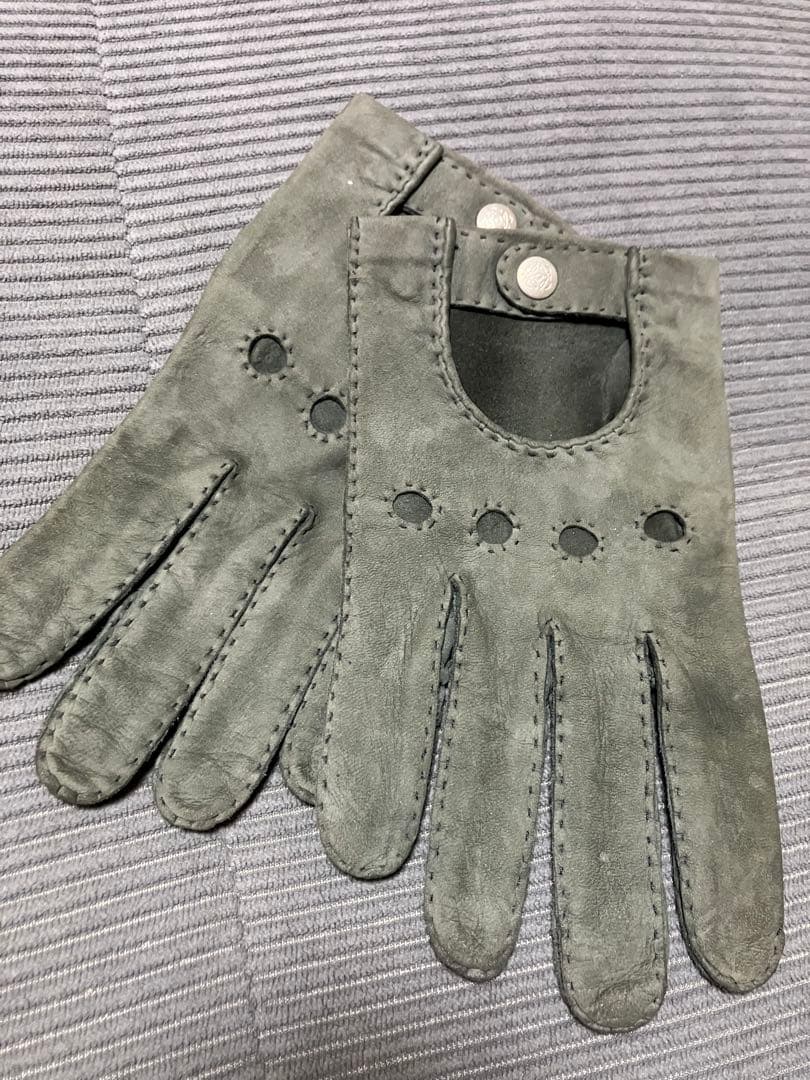 LOEWE ロエベ　レザーグローブ　手袋 グレー ヌバック