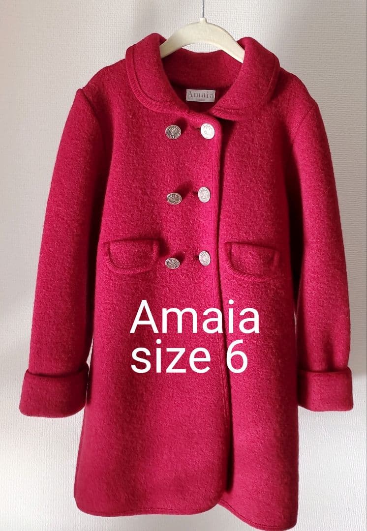 アマイアキッズコート Amaia Razorbil サイズ6 バーガンディ