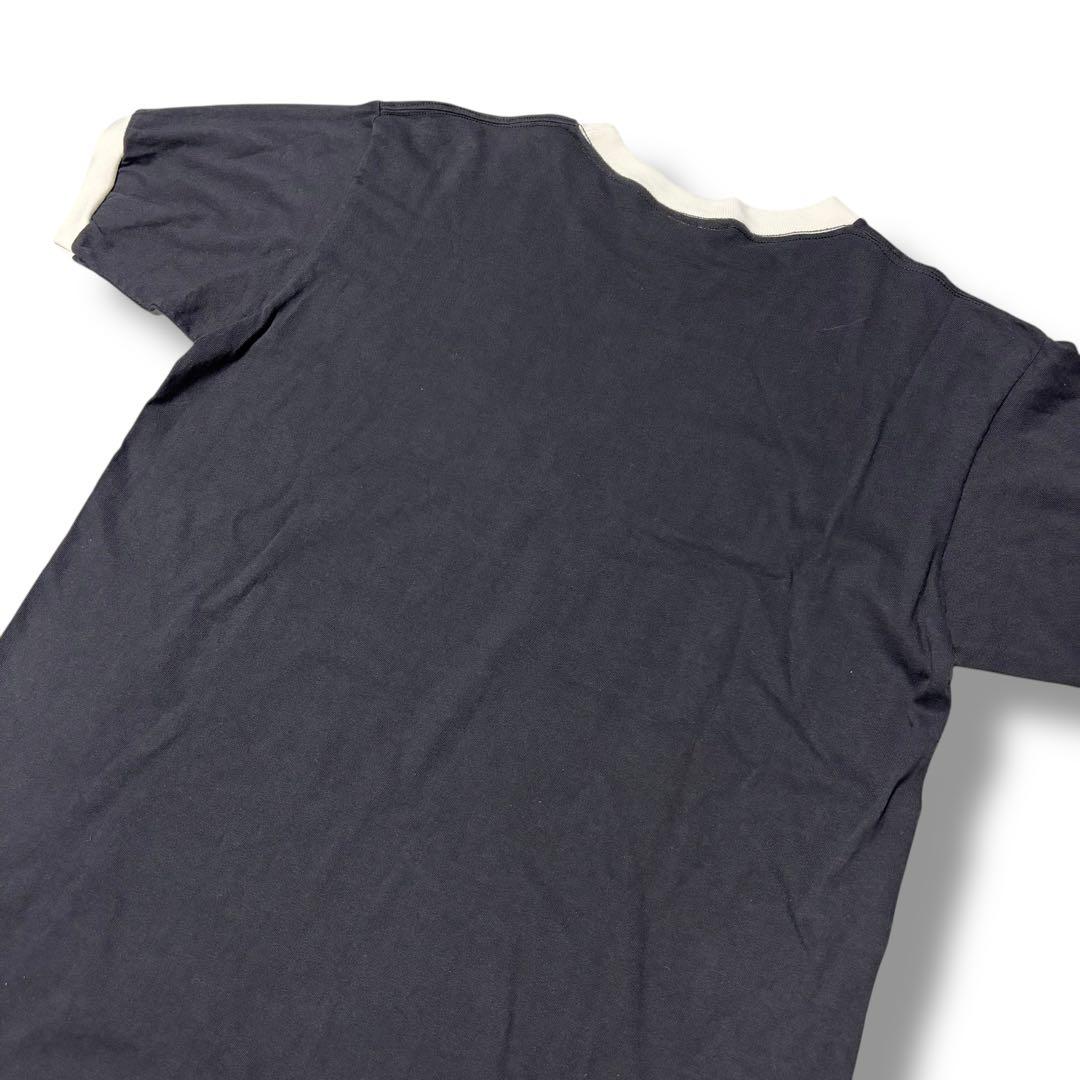 【Porn Star】90s USA製 Oval Logo Ringer Tee