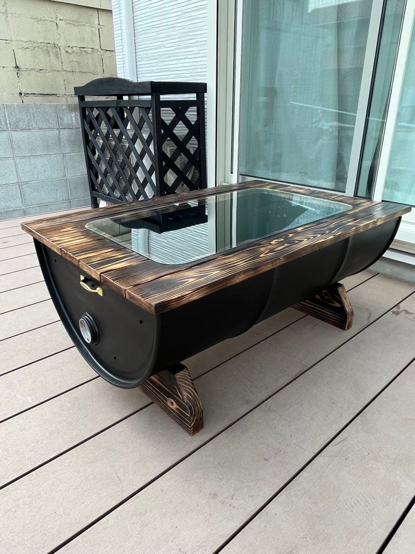 うじうじ　ドラム缶テーブル