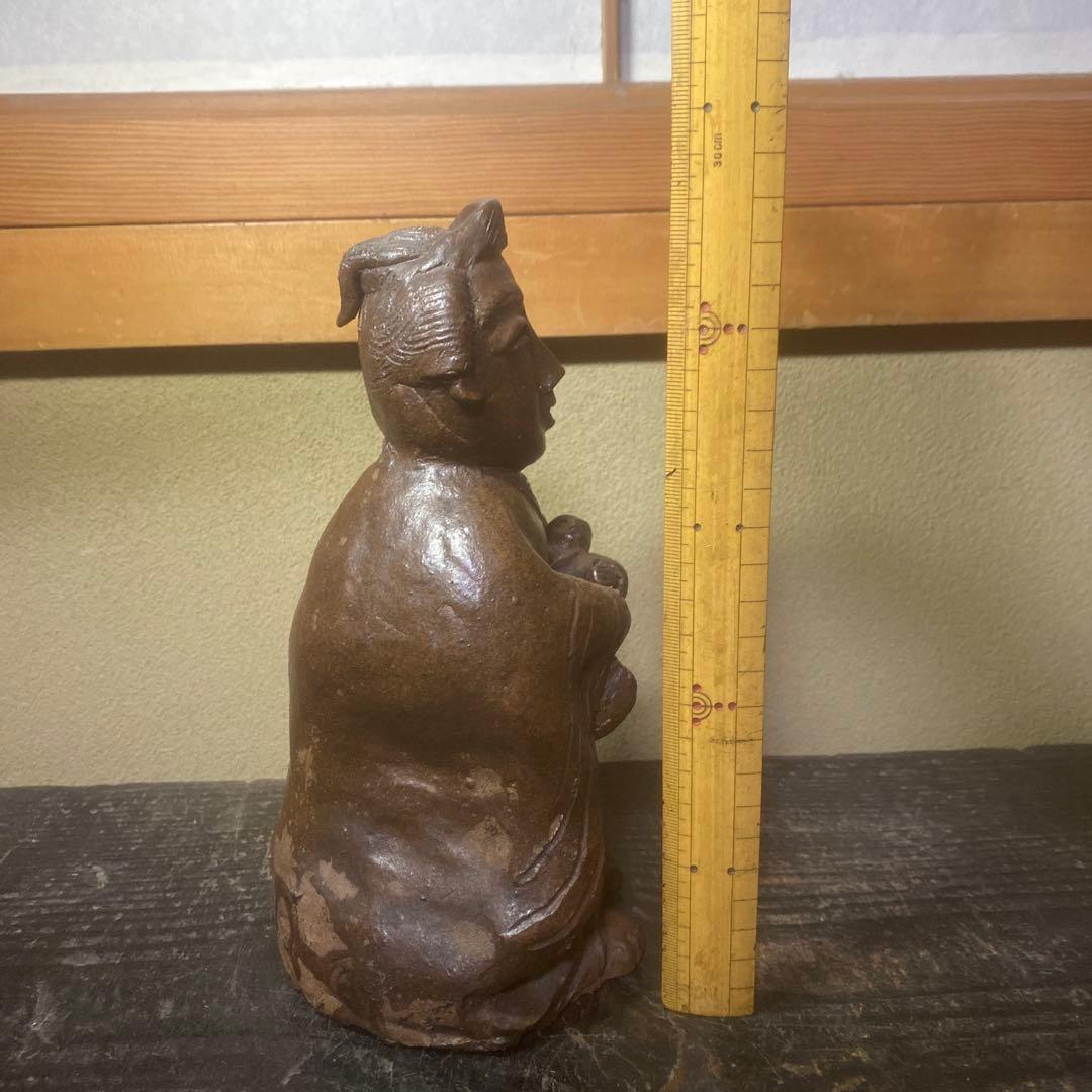 陶器製　マリヤ観音置物