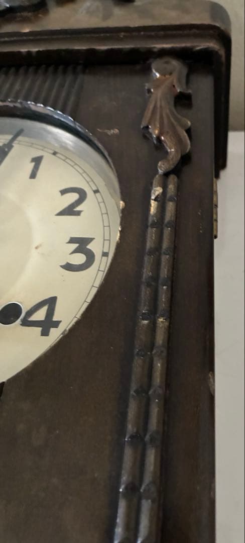 昭和レトロ　ヴィンテージ　振り子時計　 木製柱壁掛け時計