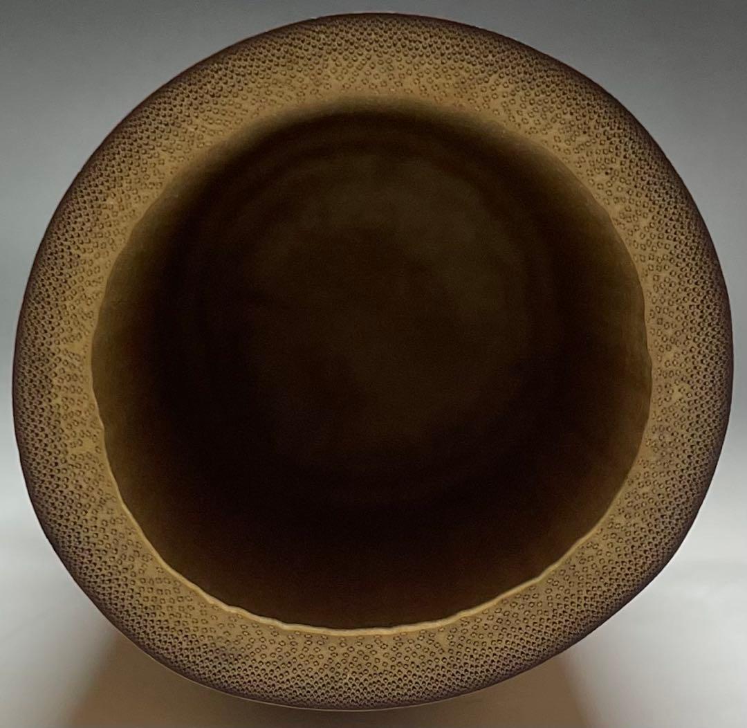 尺八花入　銘:真心　前大徳寺　福本積應書付　共箱　共布　U8816