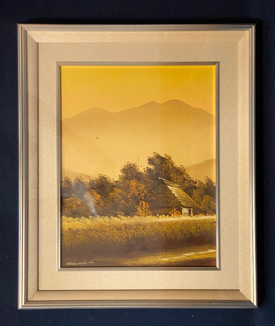 「真作」羽中田晴夫　風景画　油彩画　絵画　油彩画　F6号