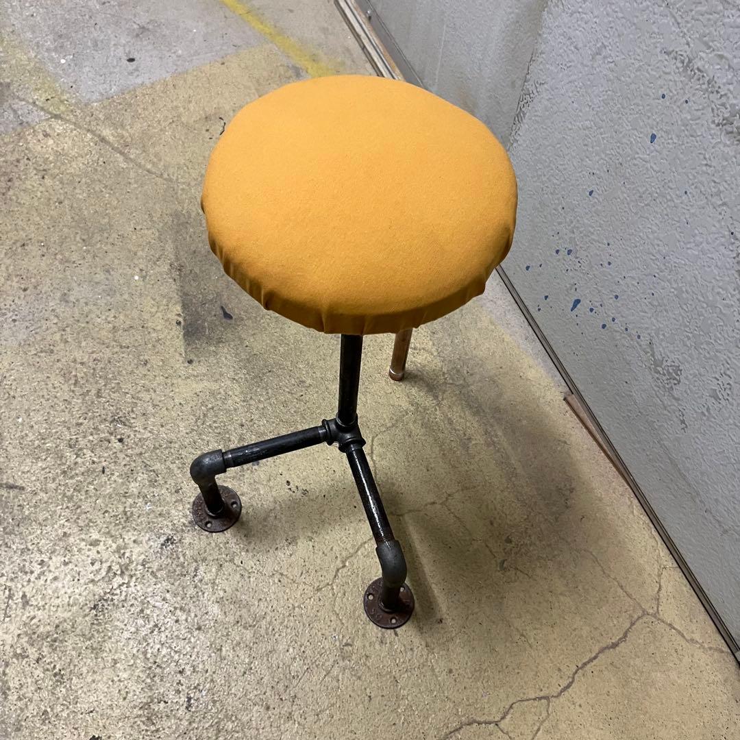インダストリアルアンティークチェア　スツール　ビンテージガス配管