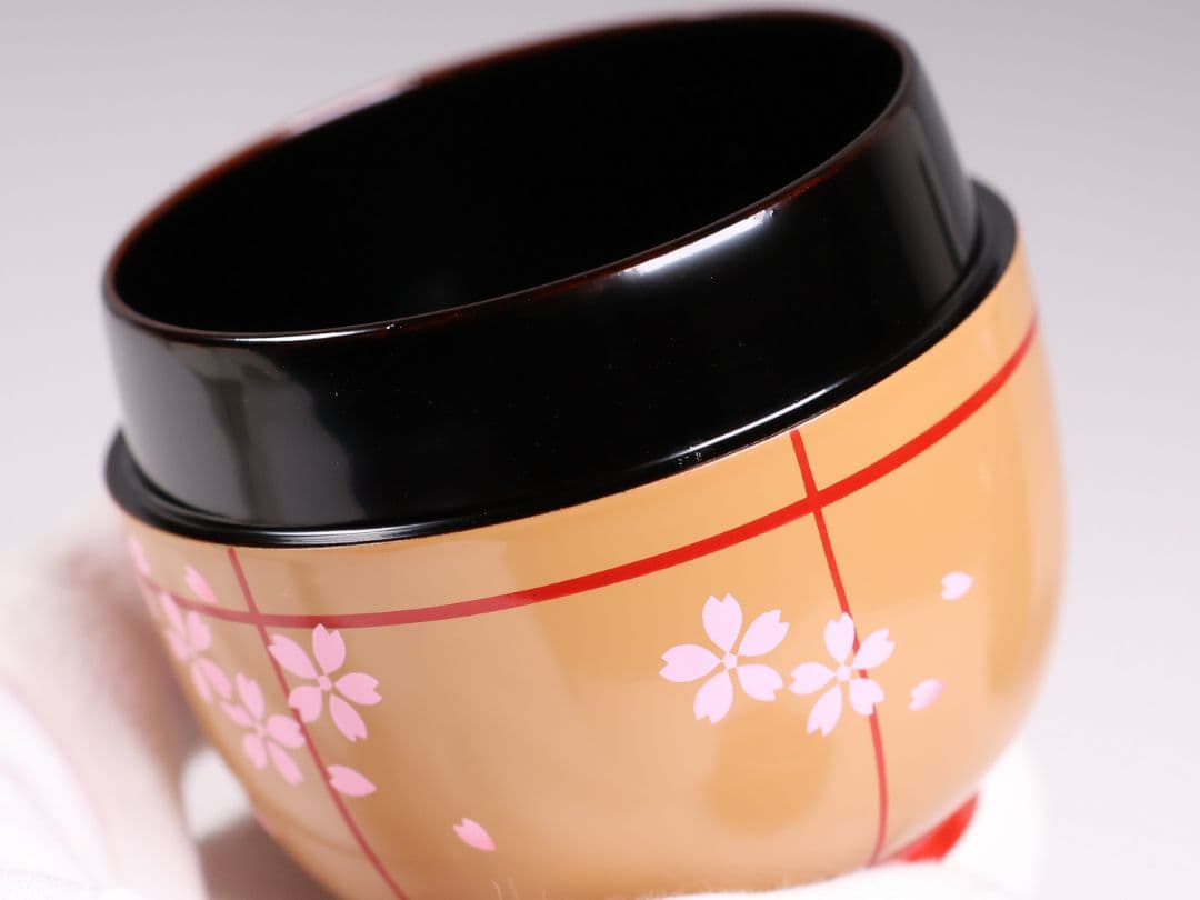 茶道具 棗 2点 ぼんぼり 月と兎 木製 黒塗 白塗 / 土居義峰【CM348】