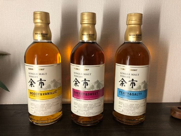 余市蒸溜所限定 ニッカ ウイスキー 500ml 3種類セット 送料込み