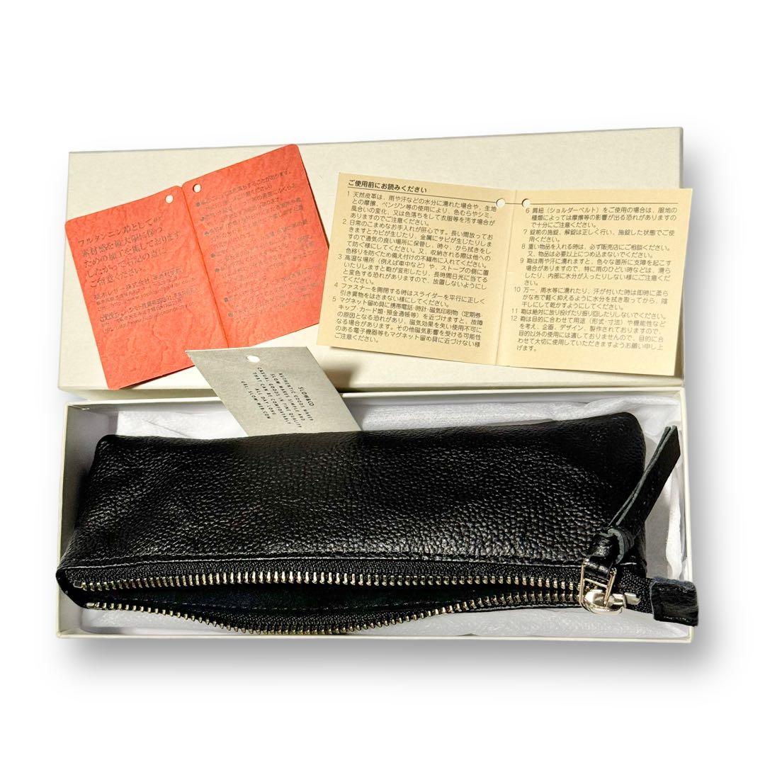 未使用品！ SLOW スロウ ペンケース 筆箱 レザー 本革 ブラック 黒 本革