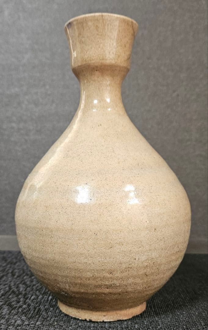 朝鮮古美術　朝鮮古陶磁器　古玩　李朝　堅手　広口　徳利　花入れ　茶道具　茶器