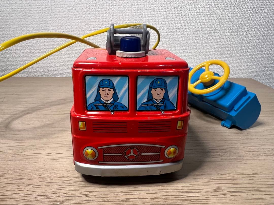 ブリキ　消防車　朝日玩具　昭和レトロ