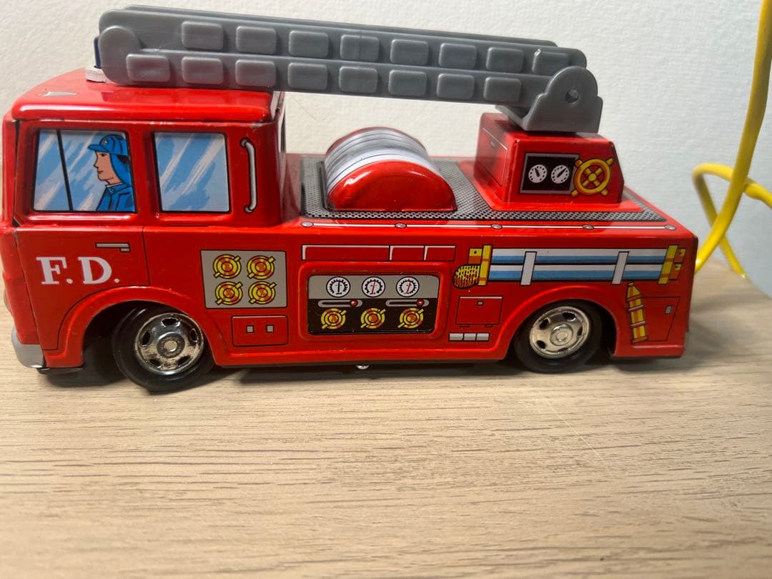 ブリキ　消防車　朝日玩具　昭和レトロ