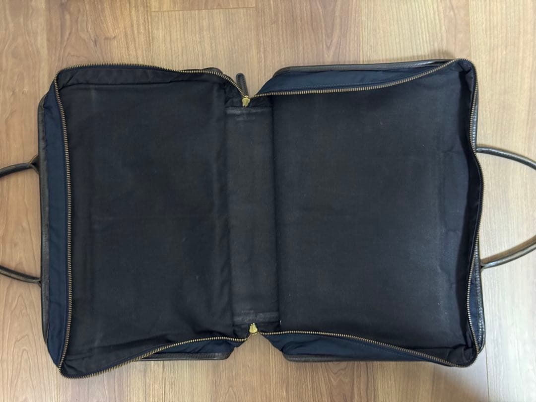 o*u様 フェリージ ビジネスバッグ 1993 ナイロン × レザー ネイビー