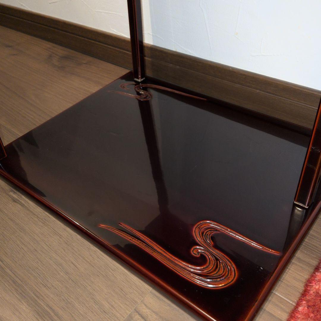 山雲棚 茶道具 木製 漆塗り 組立式 木箱入り 美品