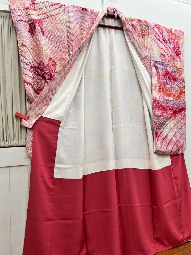 総絞り振袖　正絹　成人式振袖