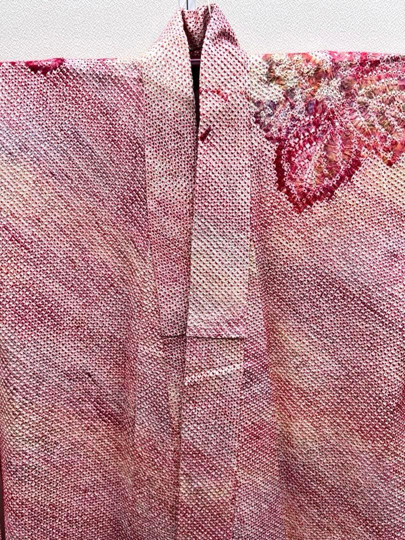 総絞り振袖　正絹　成人式振袖