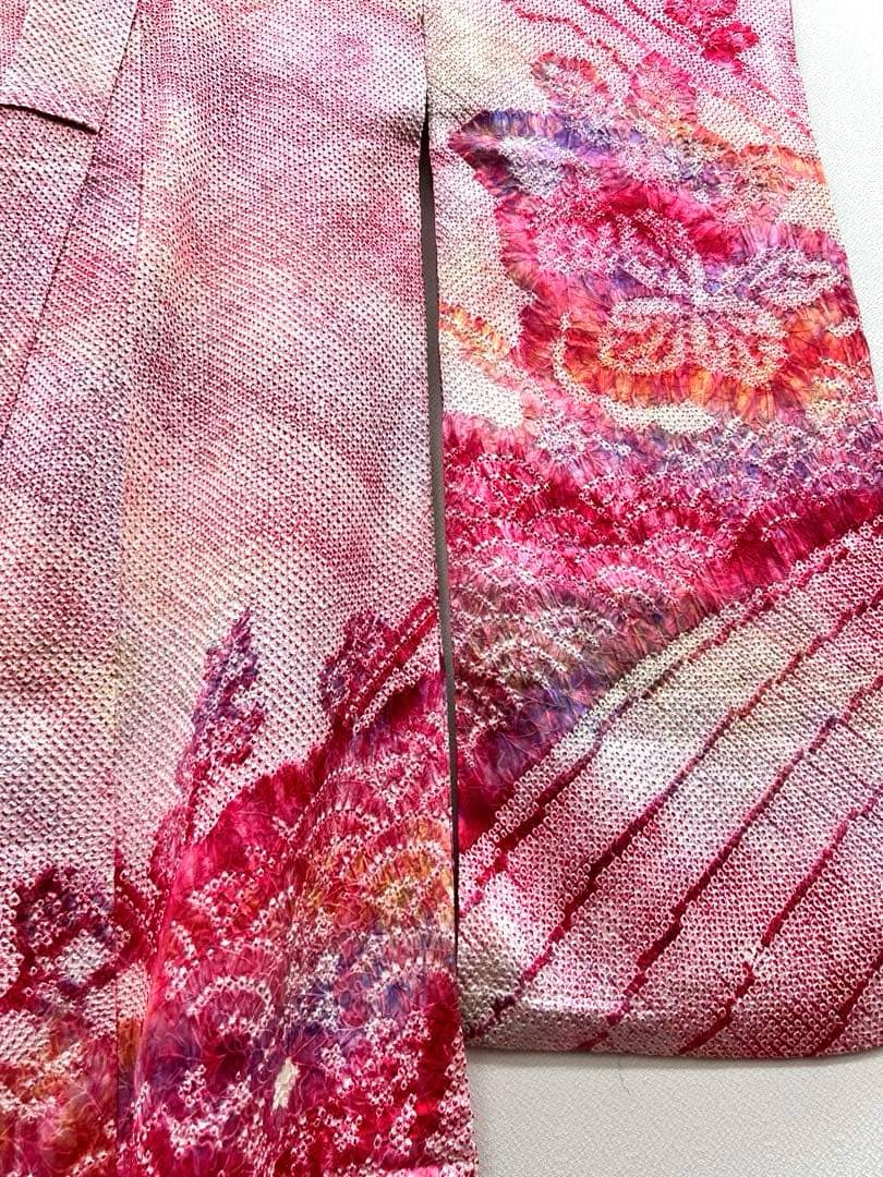 総絞り振袖　正絹　成人式振袖