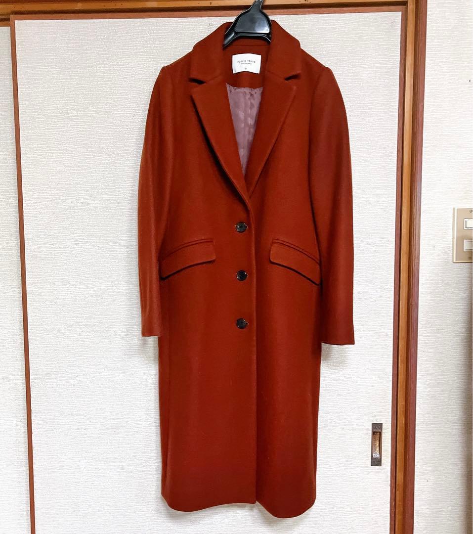 PUBLIC TOKYO カシミヤ混チェスターウールコート