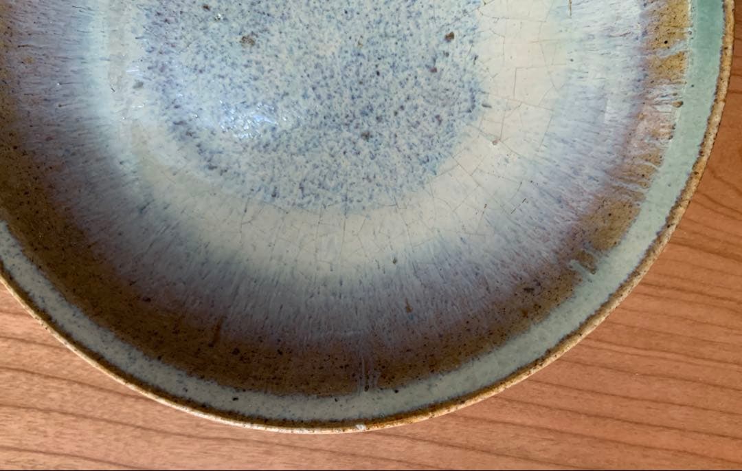 七代目　宗像亮一　作　会津本郷焼　宗像窯　灰釉皿　5寸皿　5枚