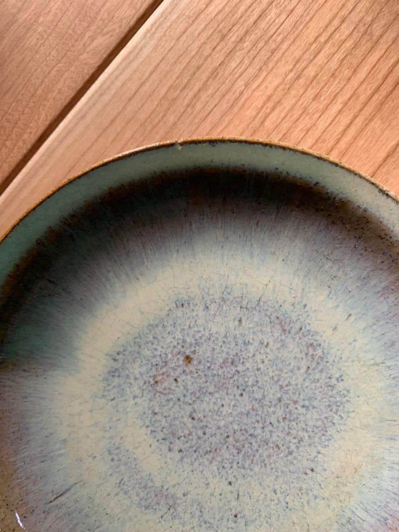 七代目　宗像亮一　作　会津本郷焼　宗像窯　灰釉皿　5寸皿　5枚