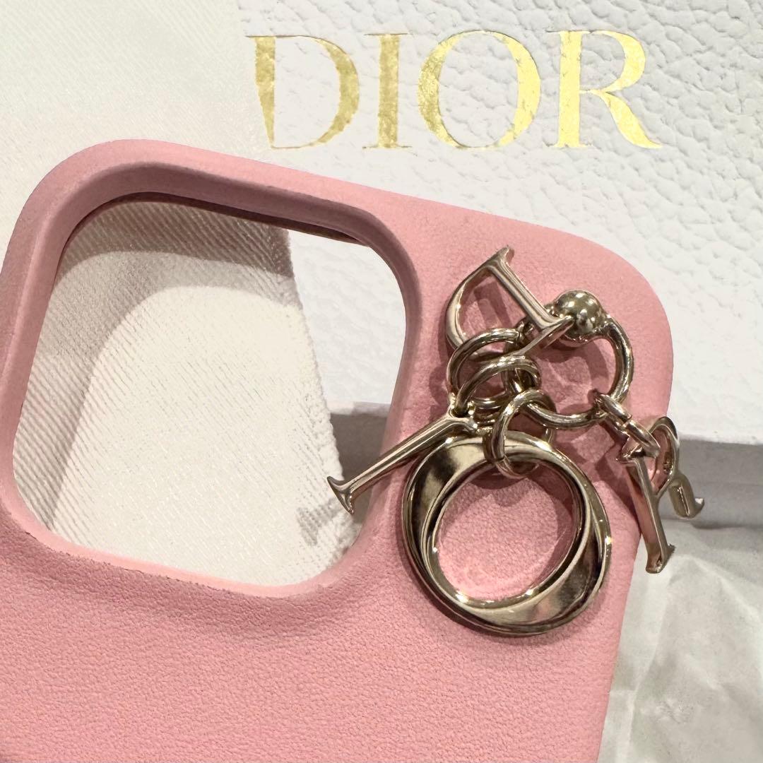 Dior ピンク iPhoneケース ディオール ハートキルティング 15pro