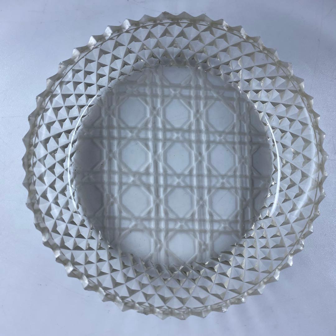 専用江戸後〜明治初期　ギヤマン手彫切子ハンドカット皿　10客　共箱直径11.8㎝