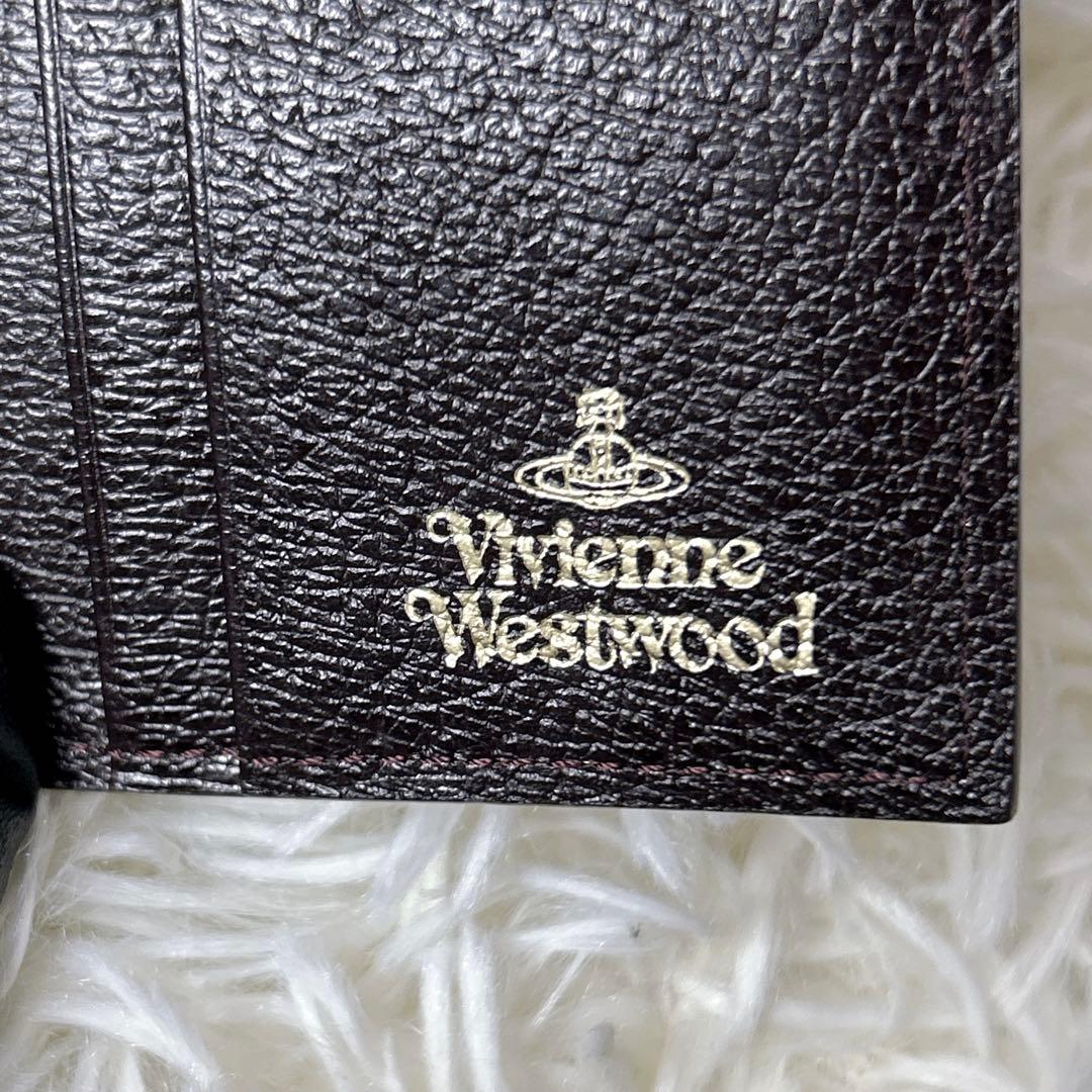 【美品】ヴィヴィアンウエストウッド　財布　3つ折財布　オーブ　ブラウン レザー