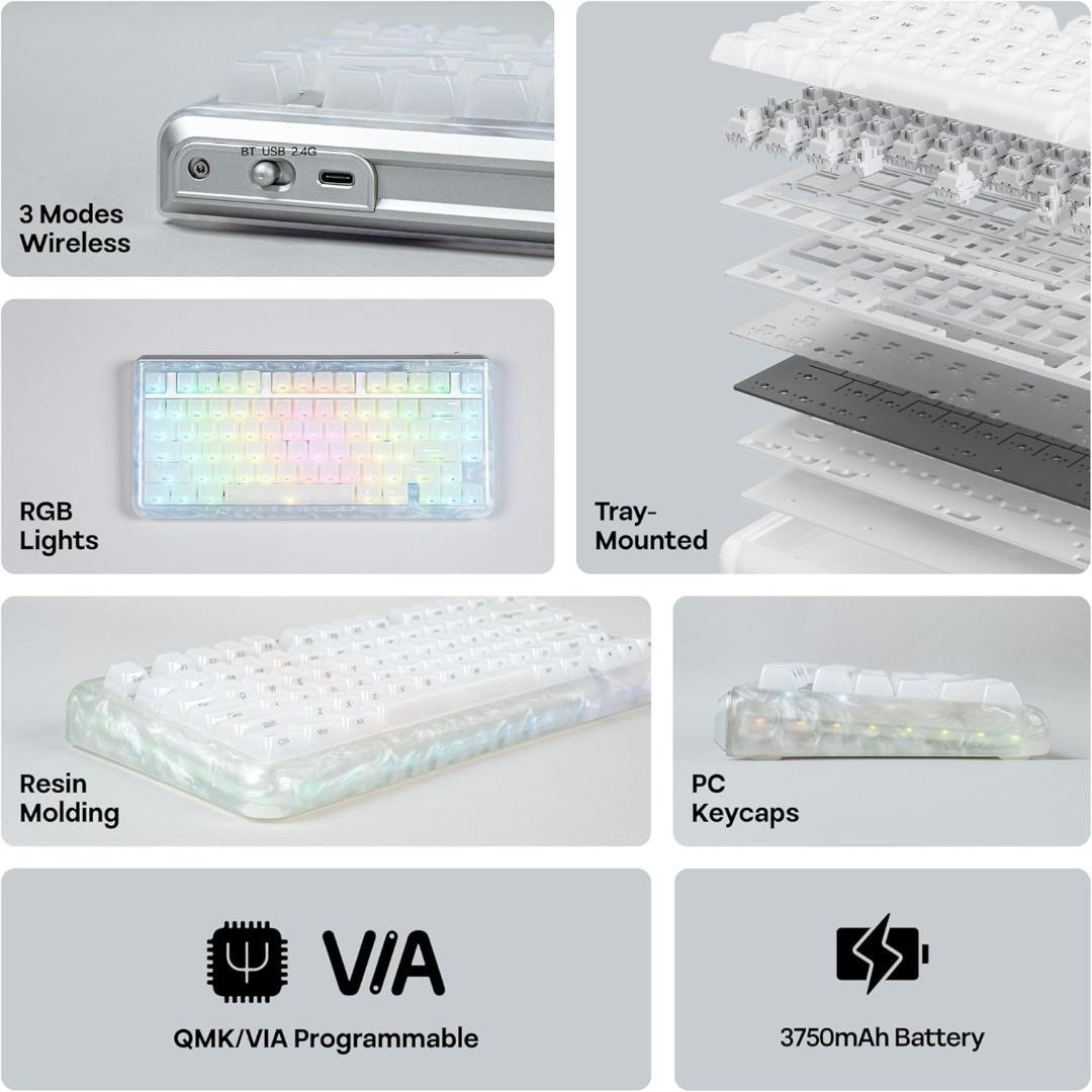 【ほぼ新品】KiiBoom Jade75 メカニカルキーボード