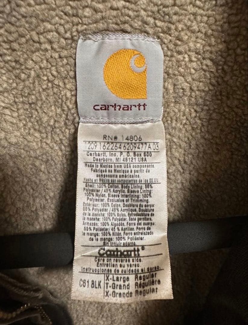 Carhartt C61 BLK ブラックジャケット XLサイズ