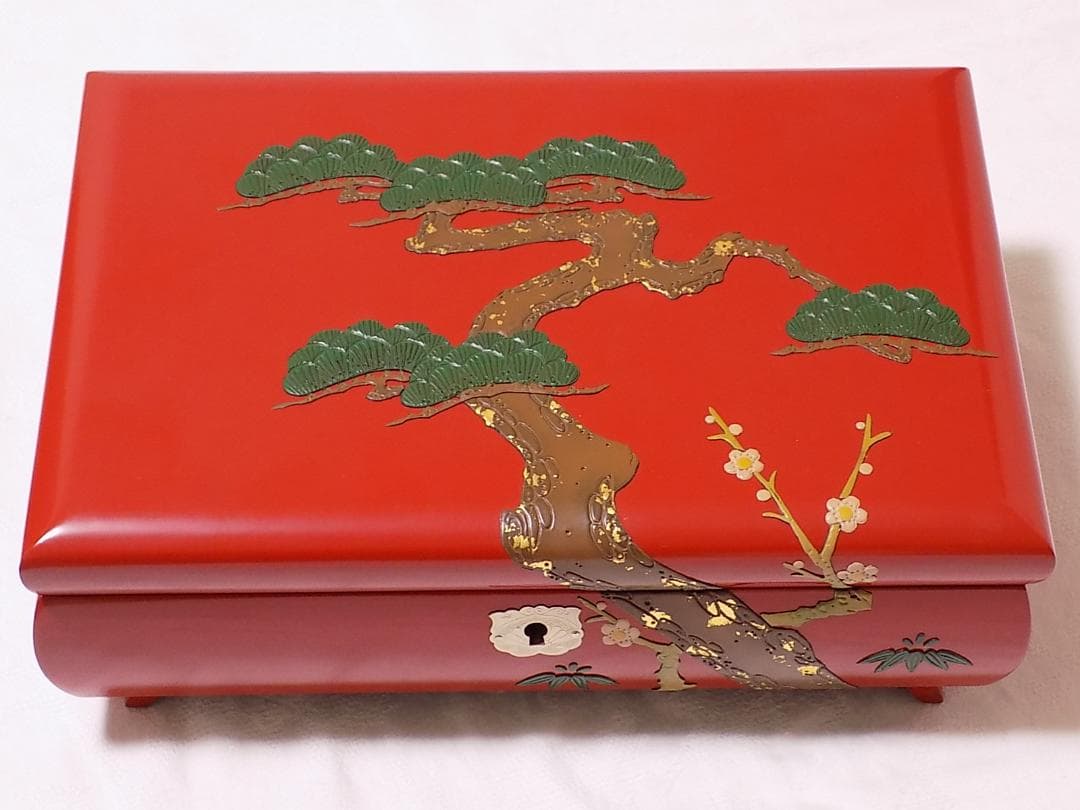 琉球漆器　オルゴール付き宝石箱　新品未使用　安里屋ユンタ