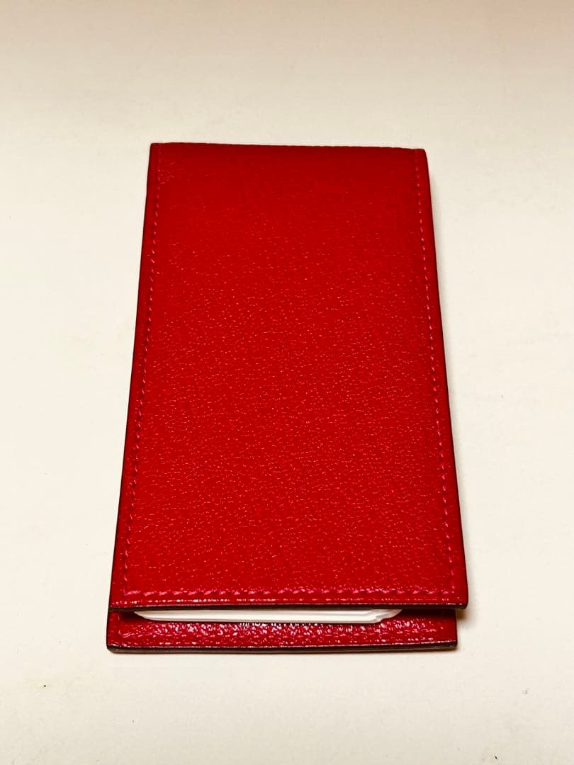 HERMÈS レッド メモ帳(付け替えリフィル付)