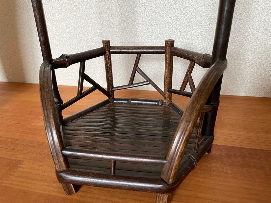 【セール】煎茶道具　電気式涼炉　竹籠　炉台　セット煎茶道　中国趣味　茶芸　売茶翁