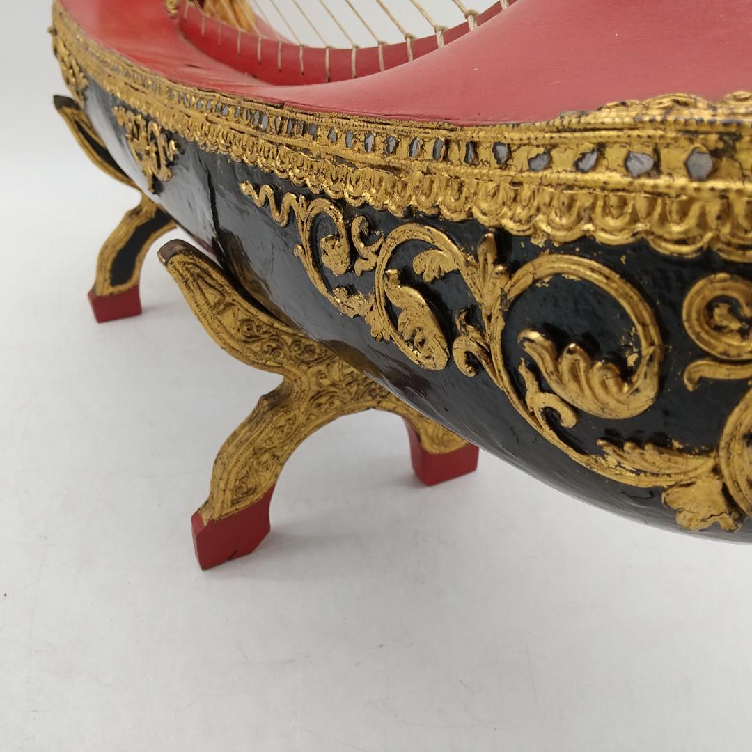 2896番 ビルマの竪琴 ミャンマー 伝統楽器 弦楽器 民族楽器