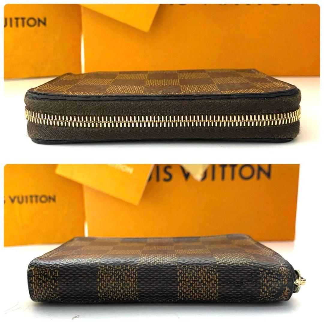 ルイ ヴィトン◎パース ダミエ ケース ブラウン ラウンドファスナー