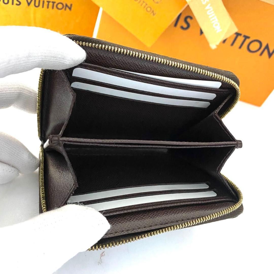 ルイ ヴィトン◎パース ダミエ ケース ブラウン ラウンドファスナー