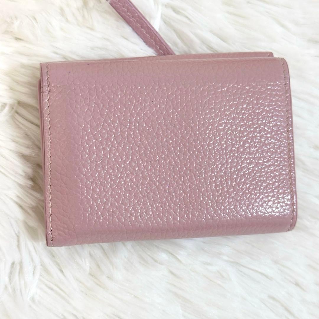 美品✨️付属品完備 バレンシアガ ネオクラシック 三つ折り財布 ピンク